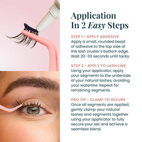 FlutterHabit Underlash Extensions showing medium volume and doll eye shape