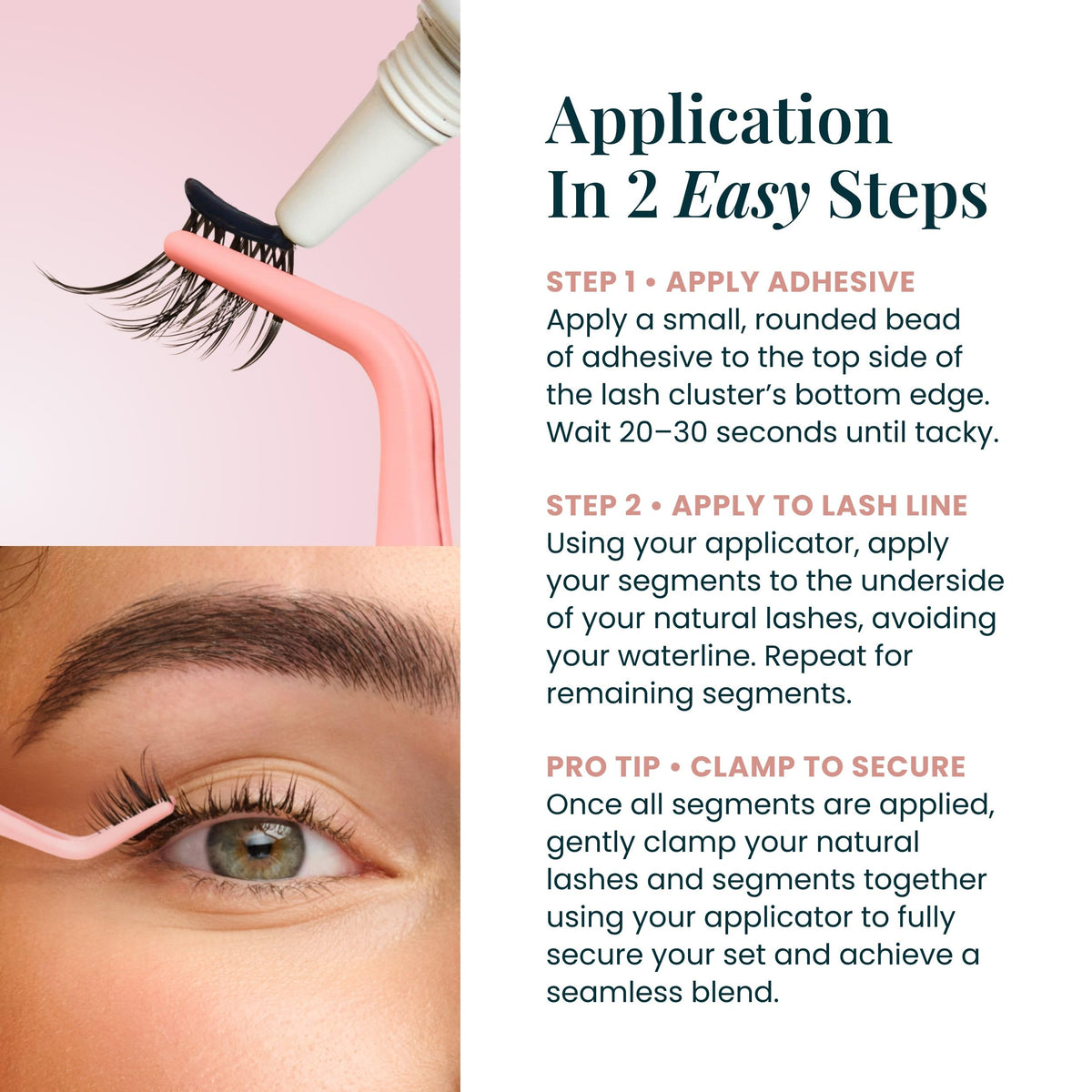 FlutterHabit underlash extensions with adhesive required note