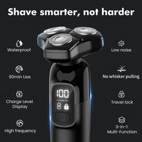 Flynth Electric Razor packaging with product details
