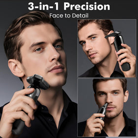 Flynth Electric Razor side view showing USB-C charging port