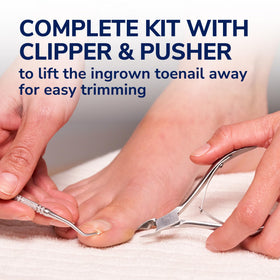 Foam ring and bandage included in Dr. Scholl's kit