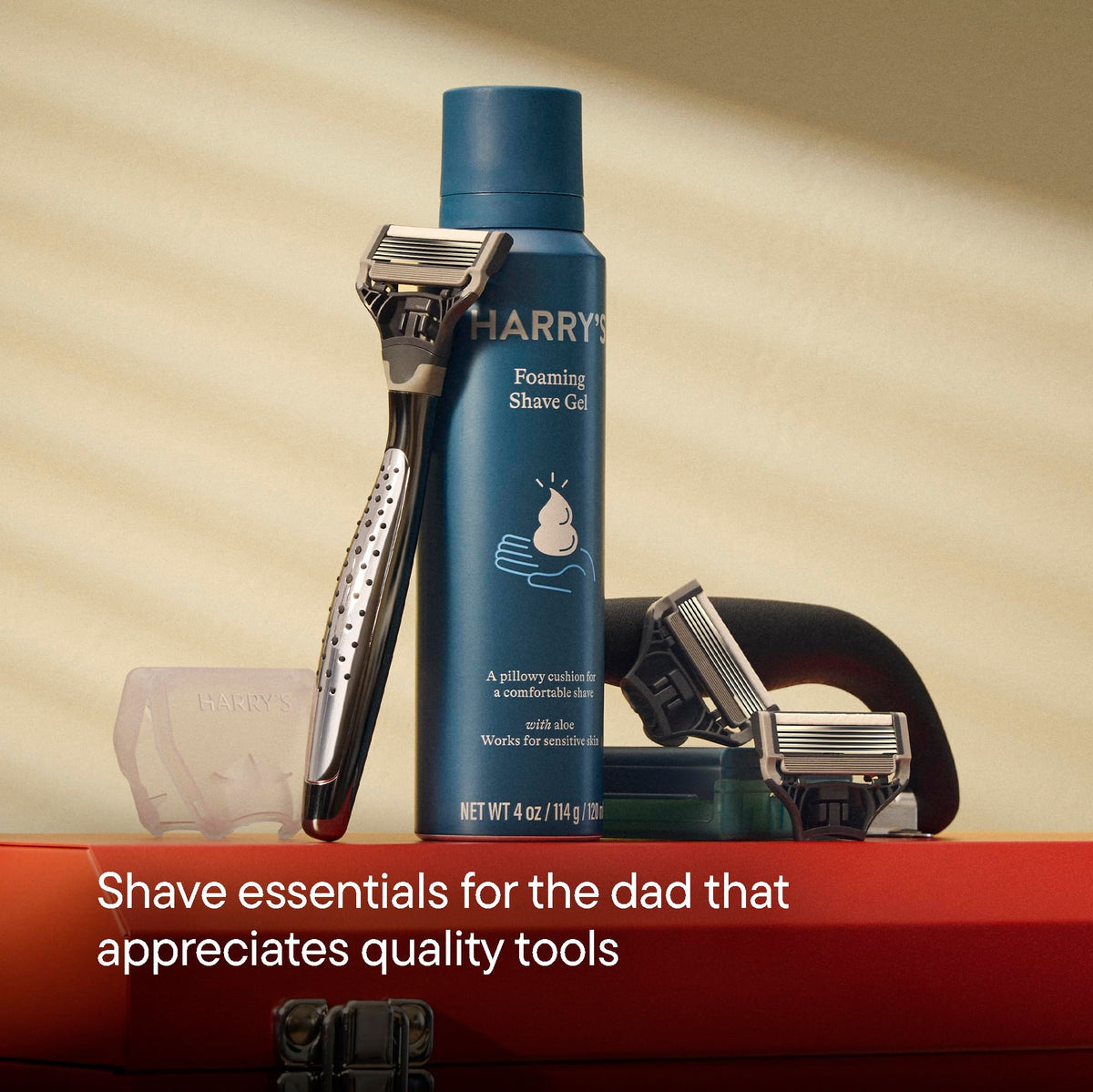 Foaming Shave Gel 4 oz bottle with aloe-enriched formula