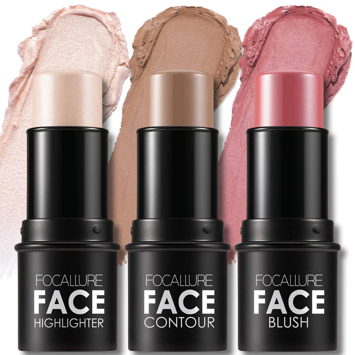 FOCALLURE 3 Pcs Cream Contour Sticks Set front view