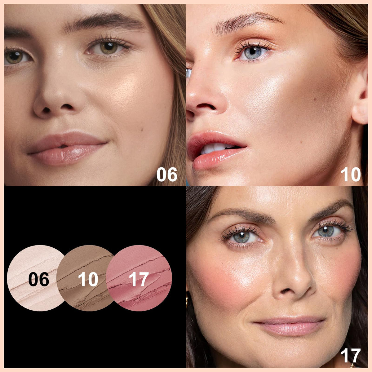FOCALLURE 3 Pcs Cream Contour Sticks Set in use during makeup application