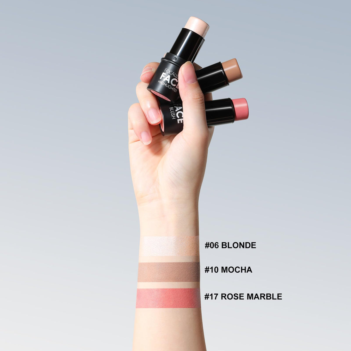 FOCALLURE contour stick application on skin