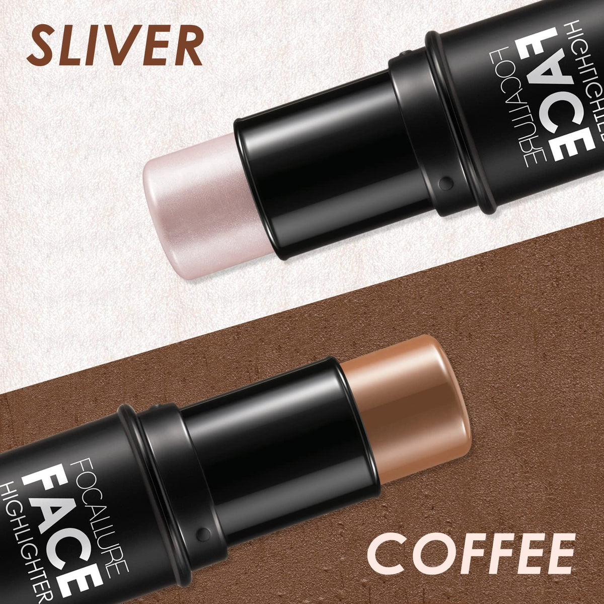 FOCALLURE contour stick set displayed with makeup brushes