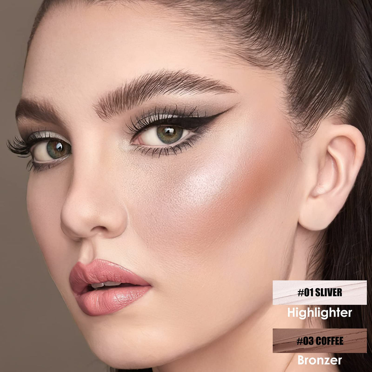 FOCALLURE contour stick showing creamy texture and colour