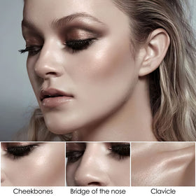 FOCALLURE contour sticks applied on skin for natural finish