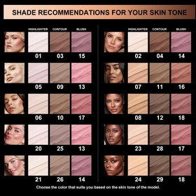 FOCALLURE contour sticks being applied on skin