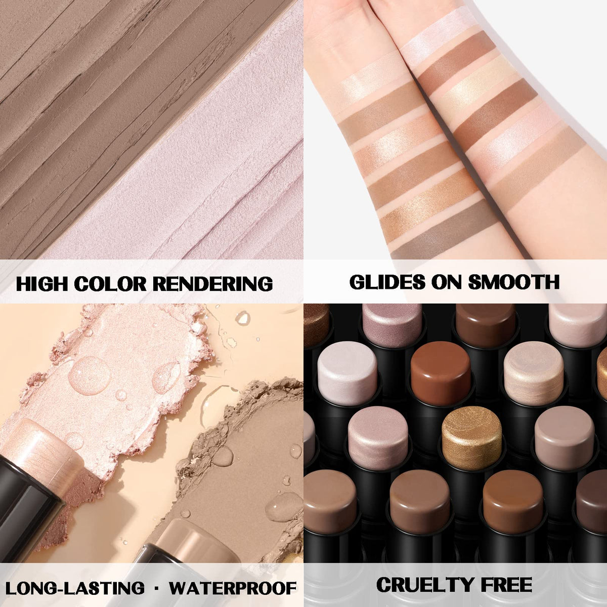 FOCALLURE contour sticks packaging and product layout