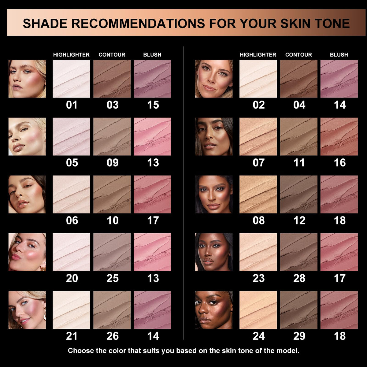FOCALLURE contour sticks showing creamy texture