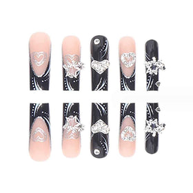 Foccna Press on Nails glossy finish close-up