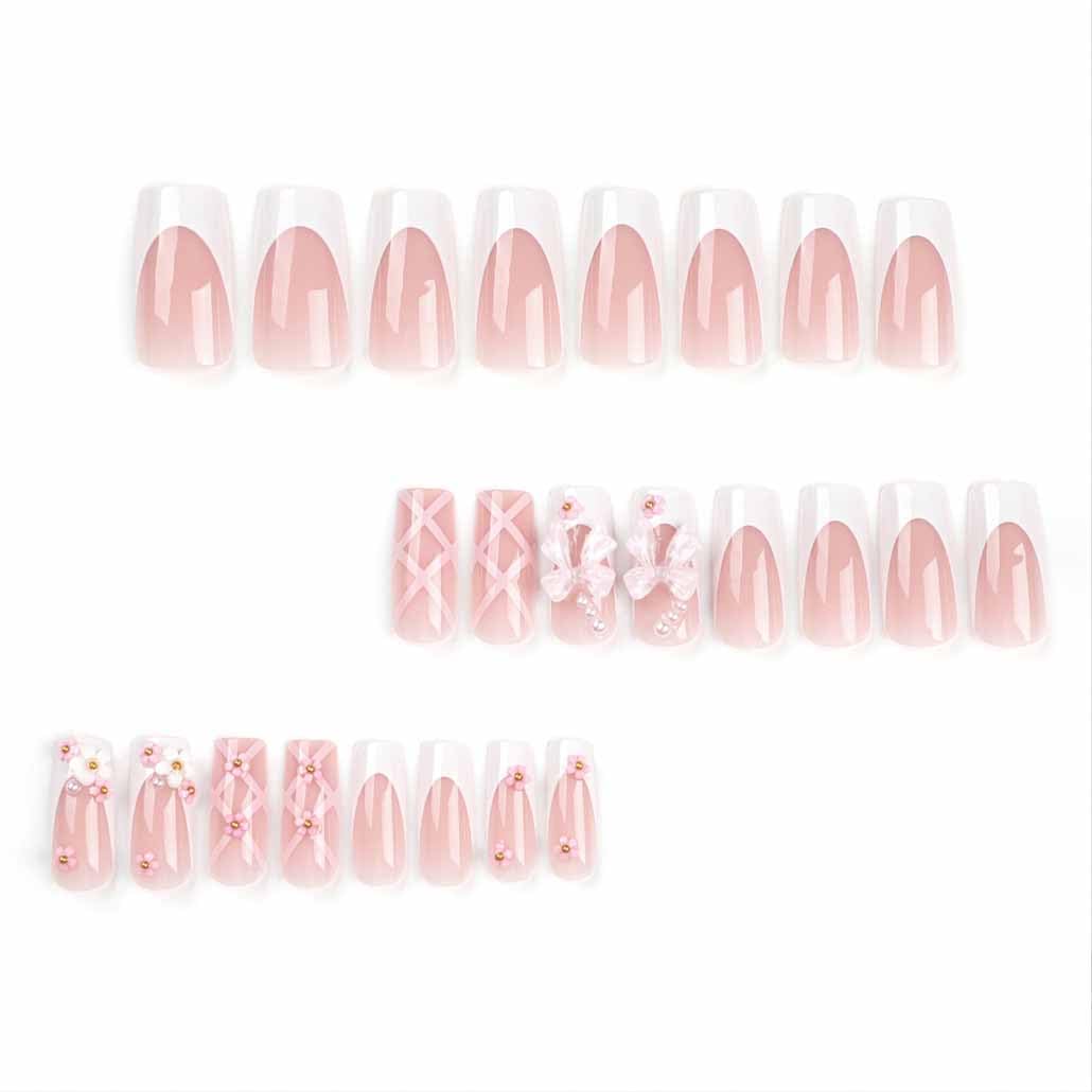 Foccna Press on Nails package with 24 pieces and nail file