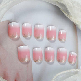 Foccna Square Ombre Press on Nails package contents including nail file