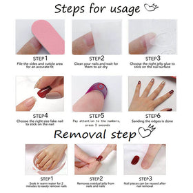 Foccna Square Ombre Press on Nails with a festive background