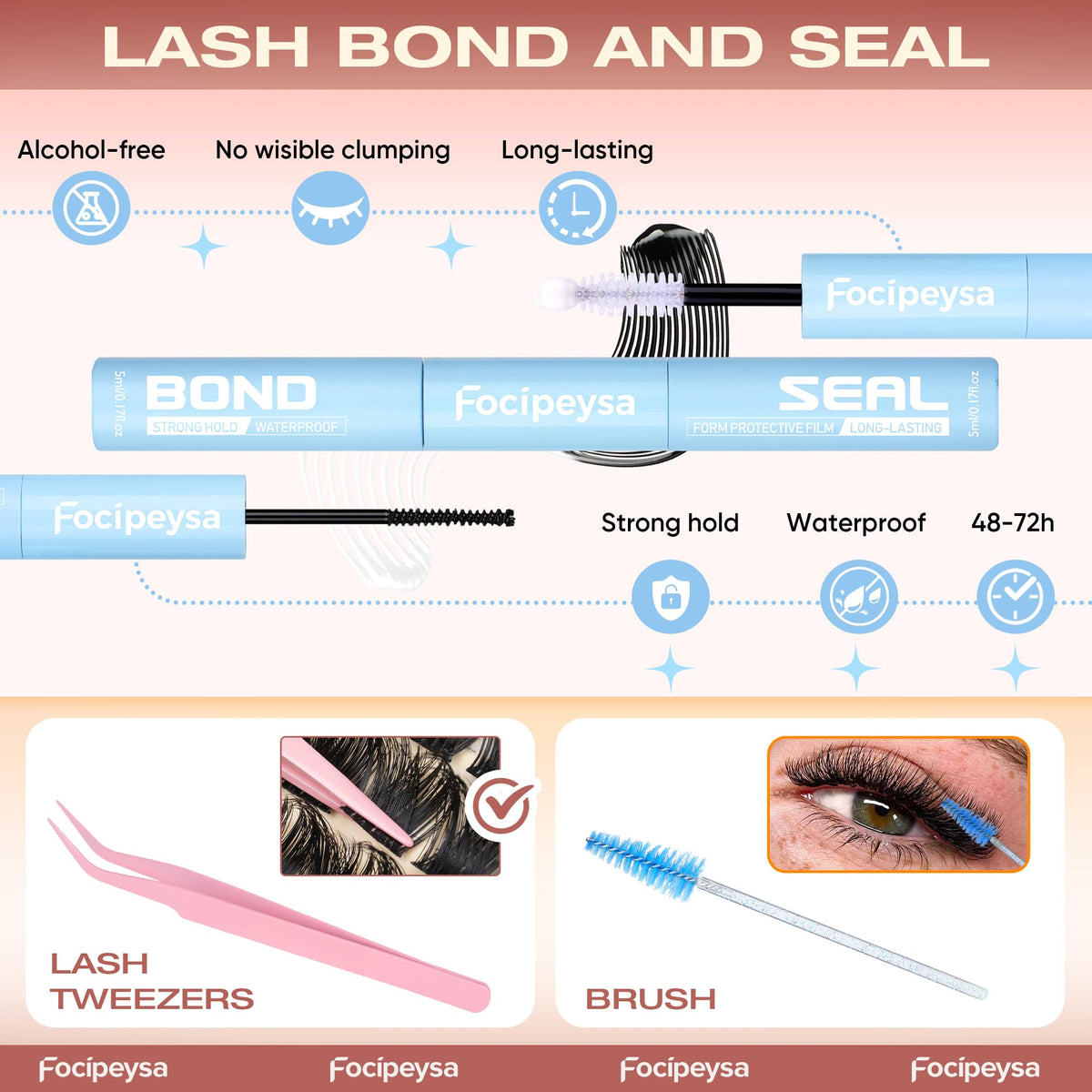 Focipeysa curved tweezers for lash application