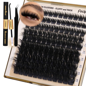 Focipeysa Eyelash Extension Kit 180D with lashes and tools