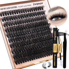 Focipeysa Eyelash Extension Kit containing 200pcs lashes and tools
