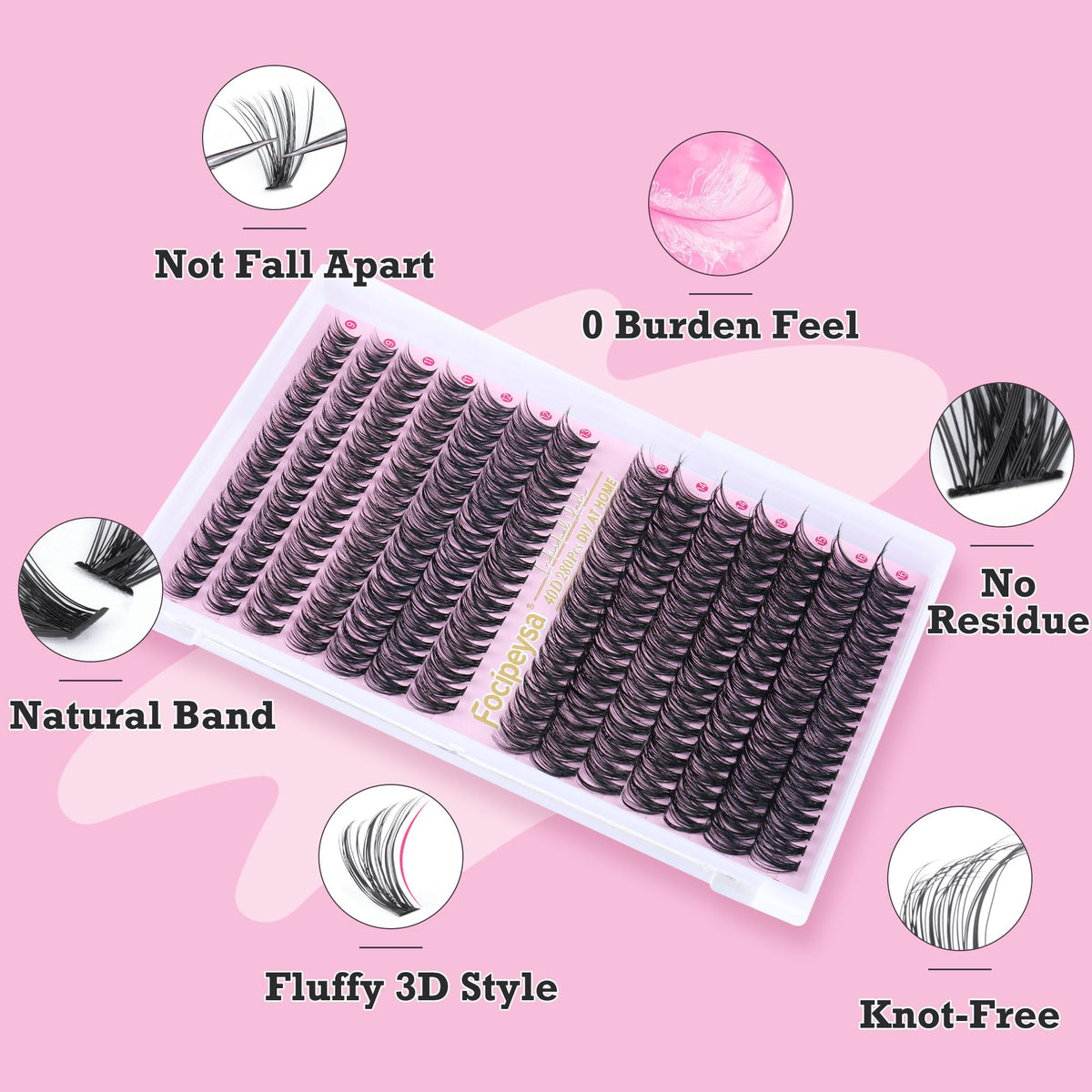 Focipeysa Eyelash Extension Kit packaging