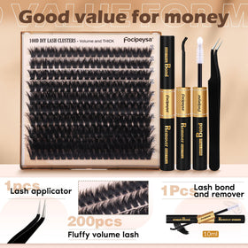 Focipeysa eyelash extension kit packaging and contents