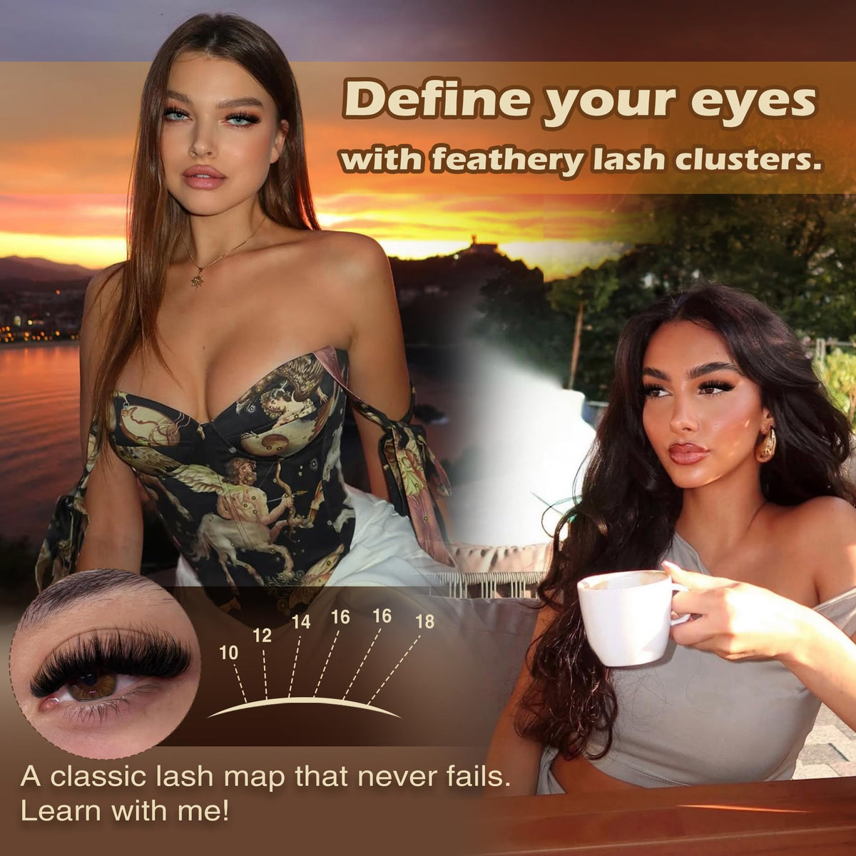 Focipeysa Fluffy Volume Lash Clusters with lash remover included