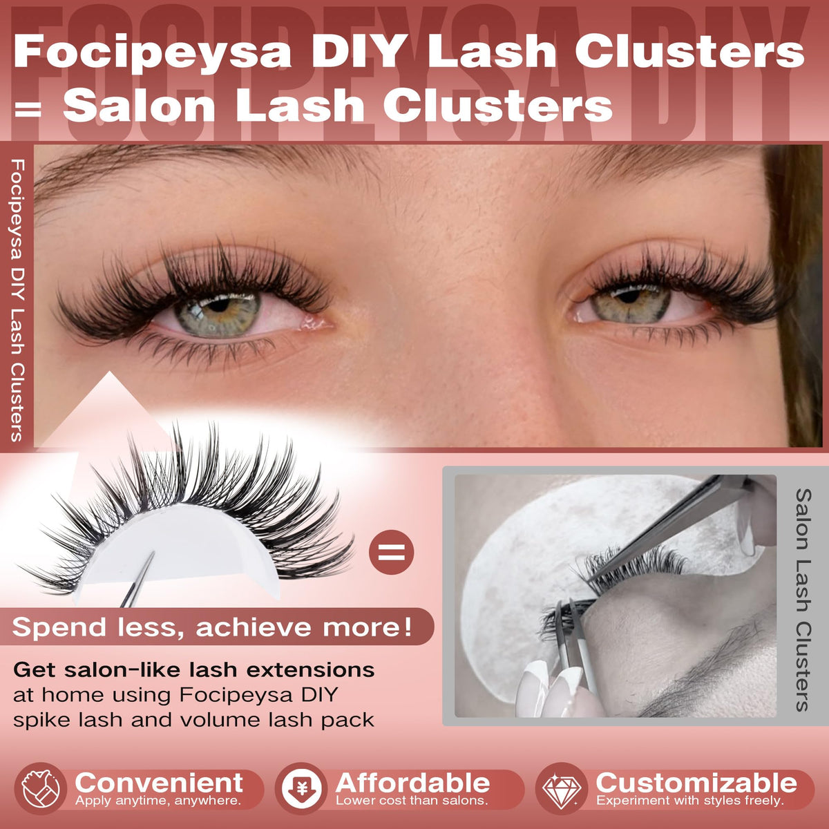 Focipeysa lash bond and seal with applicator