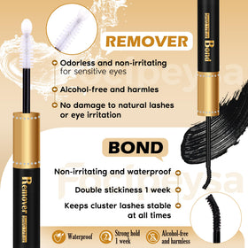 Focipeysa lash bond applied to individual lashes