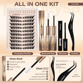 Focipeysa lash clusters displayed in packaging
