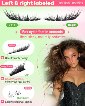 Focipeysa lash clusters in various lengths from 10-18mm