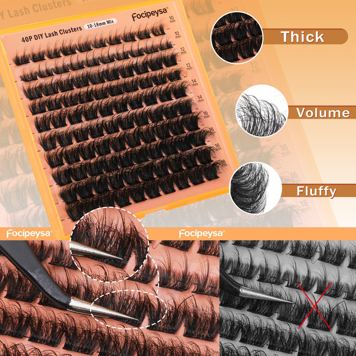 Focipeysa lash extension kit contents overview