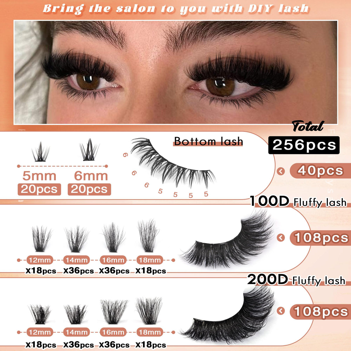 Focipeysa Lash Extension Kit packaging with product details