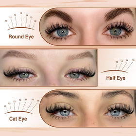 Focipeysa Manga Lash Clusters displayed with individual lash clusters