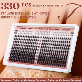 Focipeysa Manga Lash Clusters showing soft mink fiber texture