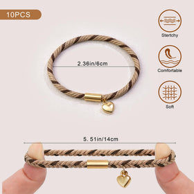 Fohufo hair ties worn as bracelets on wrist