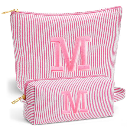 Fohufo Personalized Makeup Bag Set large bag in Light Pink