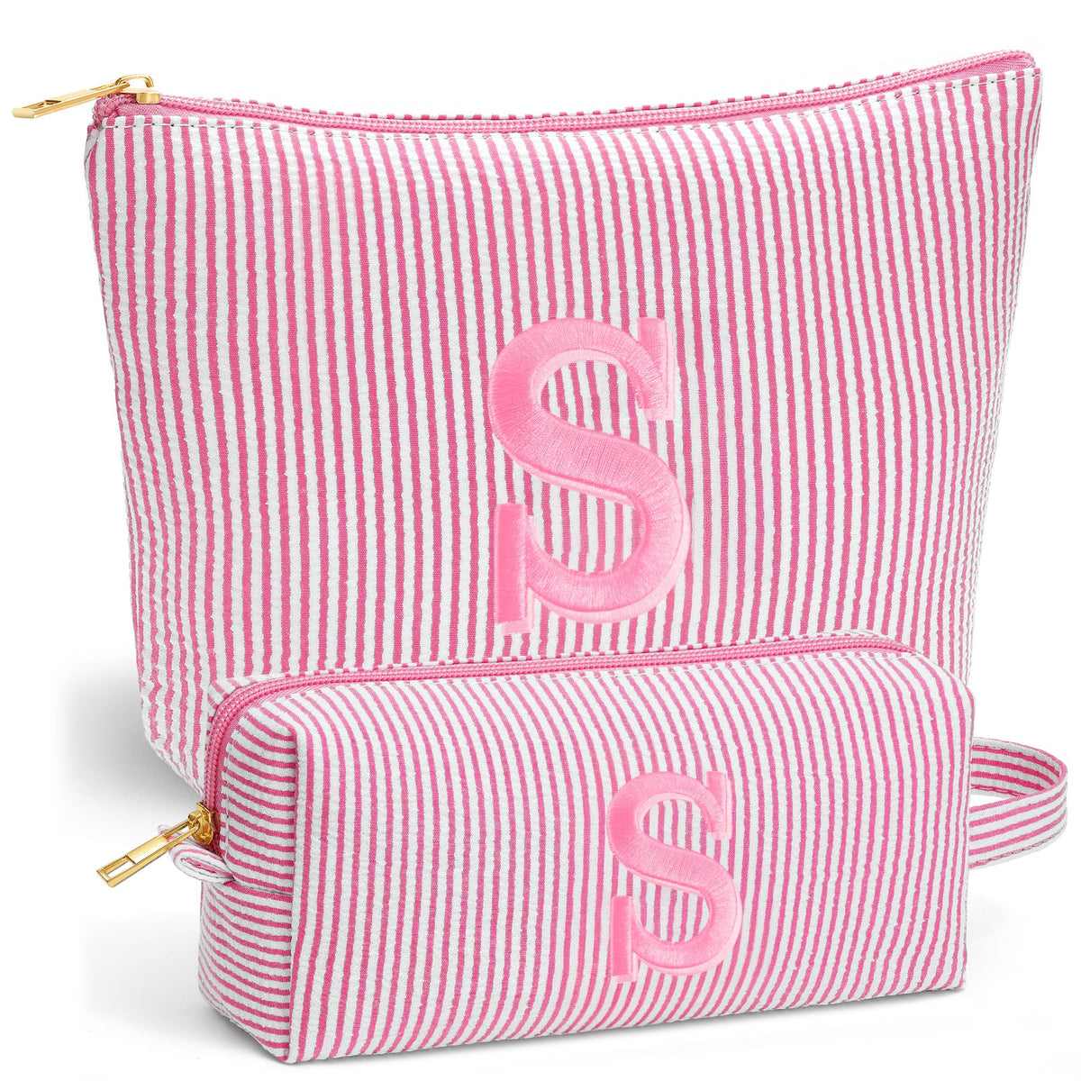 Fohufo Pink Makeup Bag large size front view