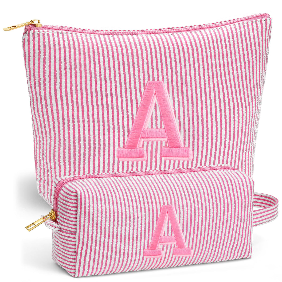 Fohufo Travel Makeup Bag Set large bag in Light Pink