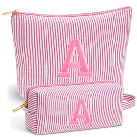 Fohufo Travel Makeup Bag Set large bag in Light Pink