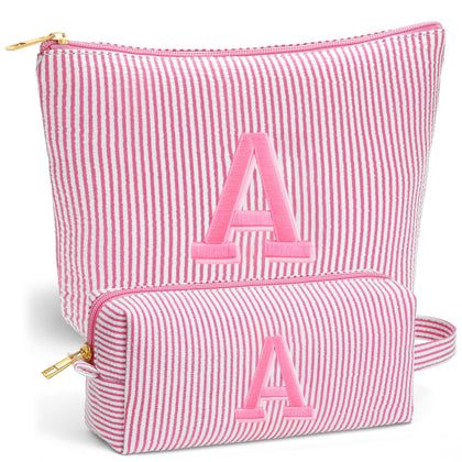 Fohufo Travel Makeup Bag Set large bag in Light Pink