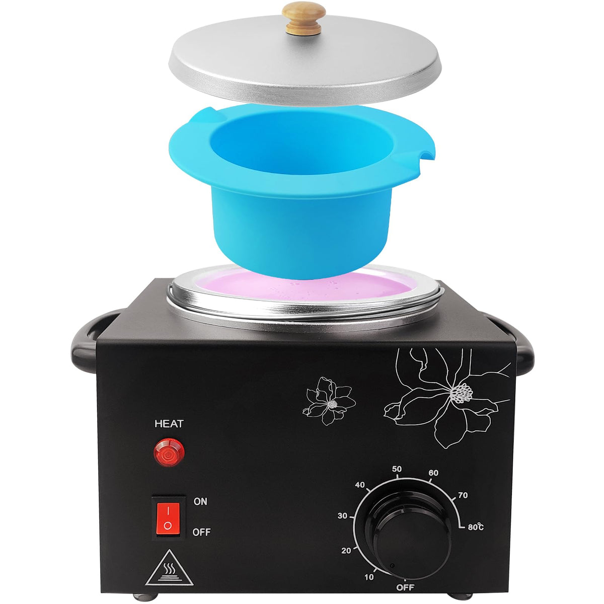 folconroad Portable Wax Warmer front view with dual pots