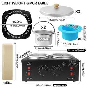folconroad Portable Wax Warmer showing temperature control settings