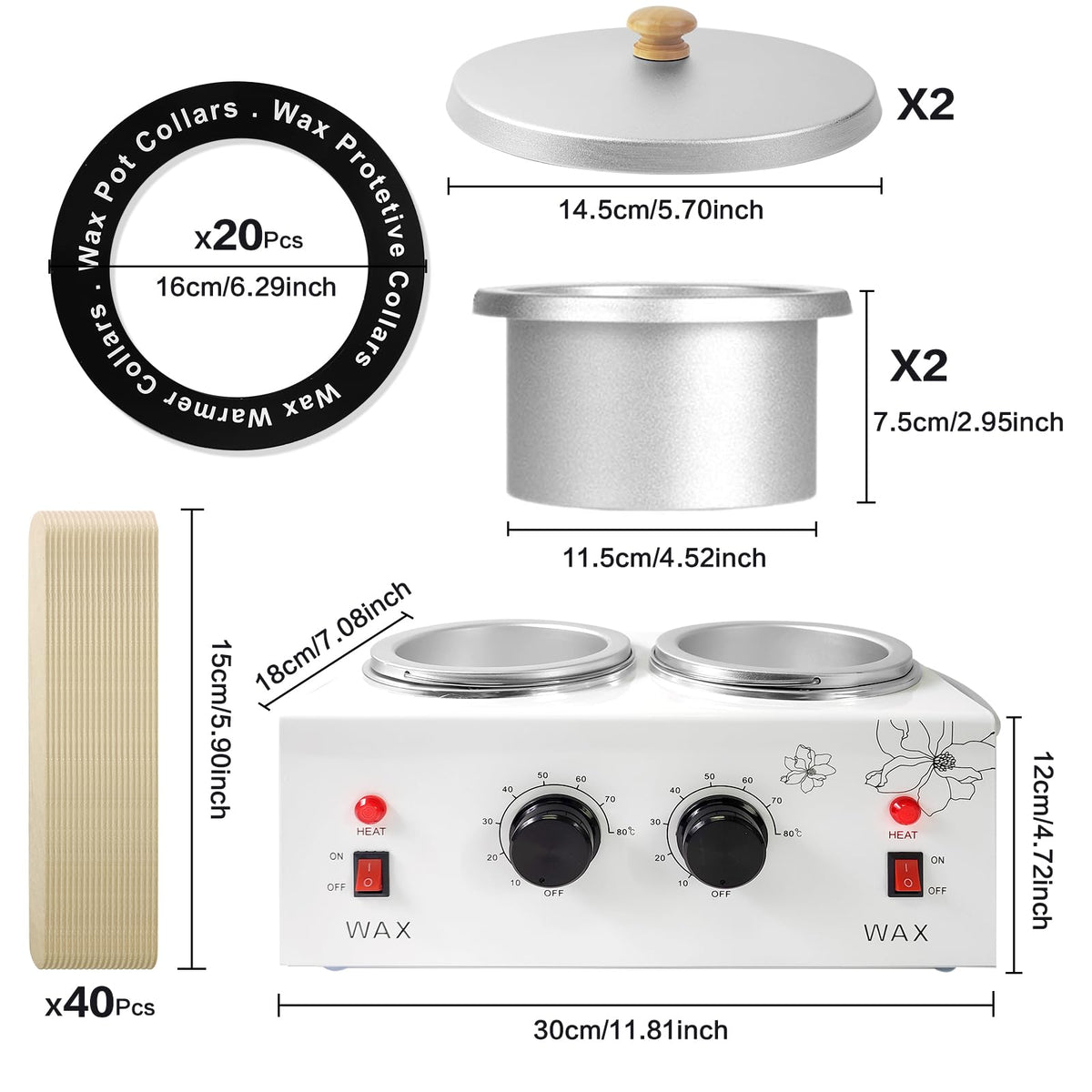 folconroad Portable Wax Warmer side view highlighting metal shell