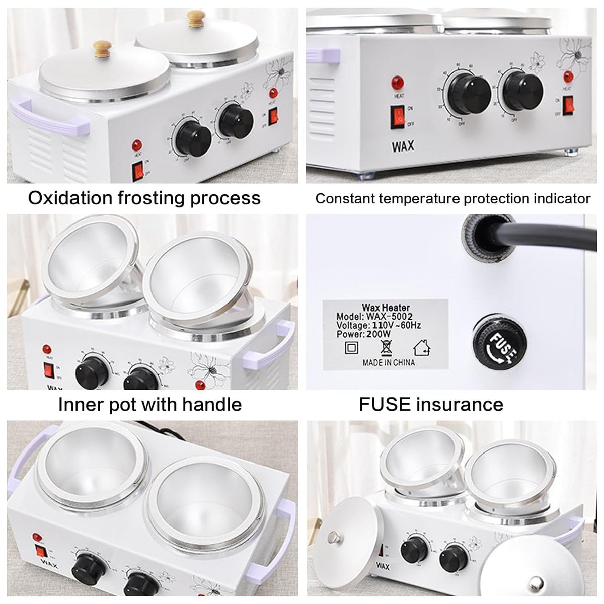 folconroad Portable Wax Warmer with wax sticks and protection rings