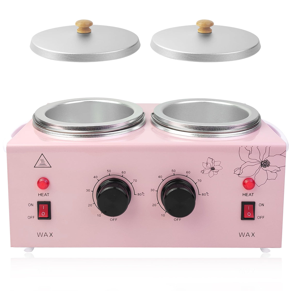 folconroad Professional Wax Warmer dual pots front view