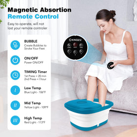 Folded KNQZE foot spa for easy storage