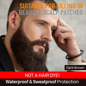 FOLLICLE support Beard Pen Filler dark brown on a grooming table