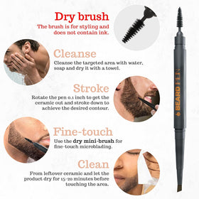 FOLLICLE support Beard Pen Filler in use on beard