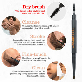FOLLICLE support Beard Pen Filler Medium Black in use on beard