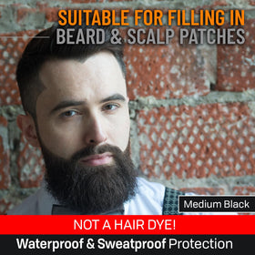 FOLLICLE support Beard Pen Filler Medium Black showing colour palette