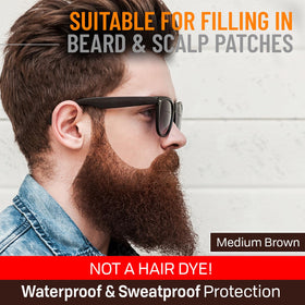 FOLLICLE support Beard Pen Filler Medium Brown in use on beard